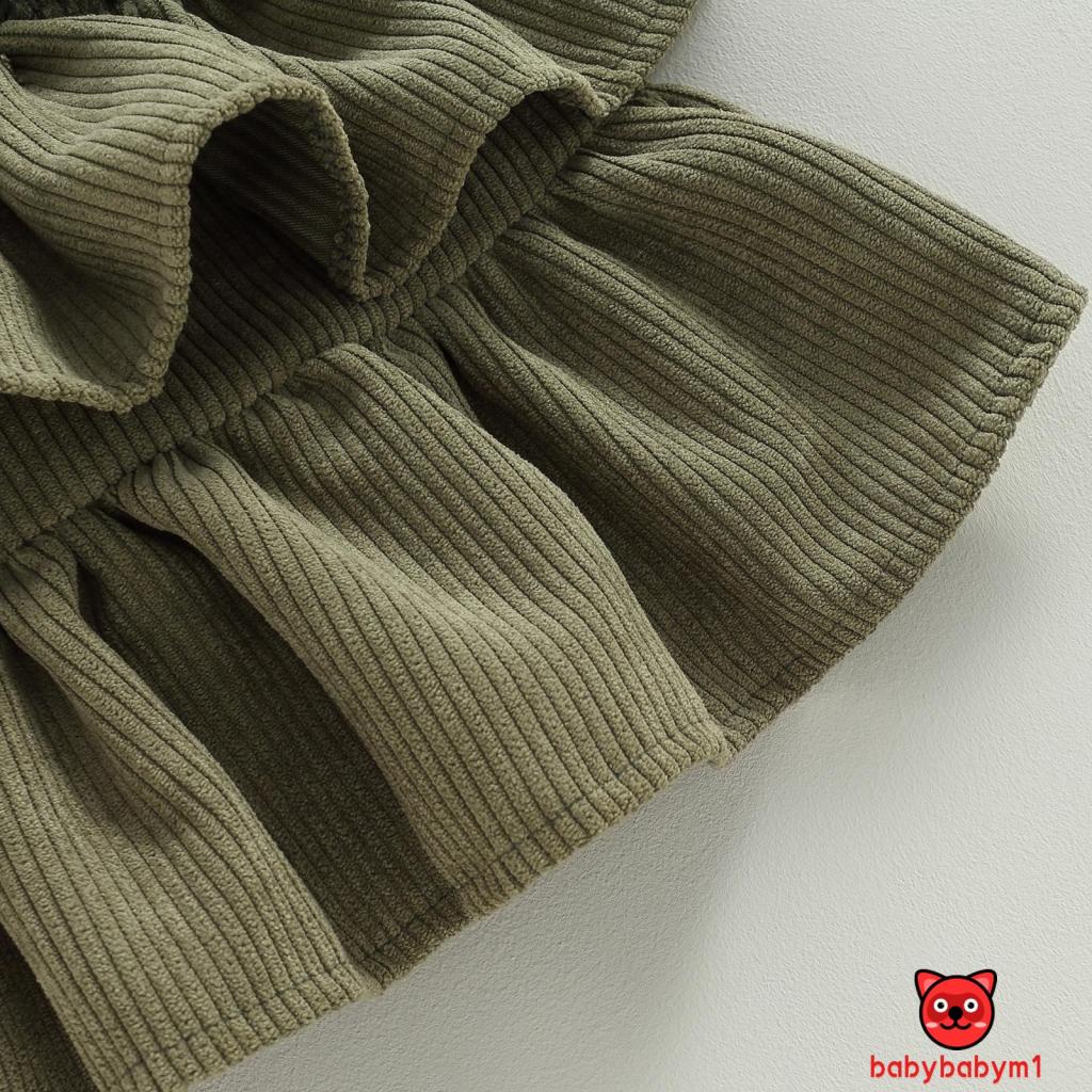 Babybaby-toddler girl dễ thương không tay màu rắn xếp lớp váy treo bèo nhún