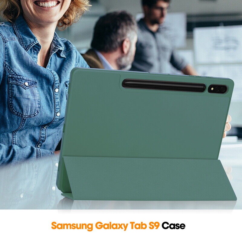 Bao Da Máy Tính Bảng PU Thông Minh Cho Samsung Galaxy Tab S9 Plus SM-X810B / X816B / X818U Tab A8 S9 + 5G S7 FE S7 + S8plus S6 Lite 10.4 Giá Đỡ