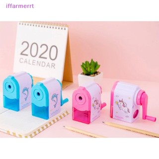 Iffarmerrt student hand crank pencil sharpener cartoon print pencil sharpener school supply vn