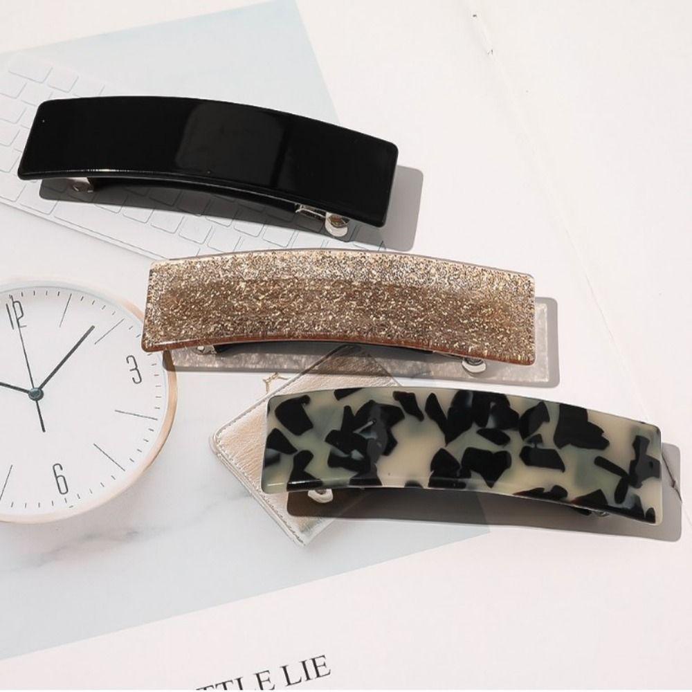 Maxg Kẹp Tóc Hình Vuông Dạng Cát Chảy Màu Đá Cẩm Thạch Mori Thanh Lịch Cho Nữ