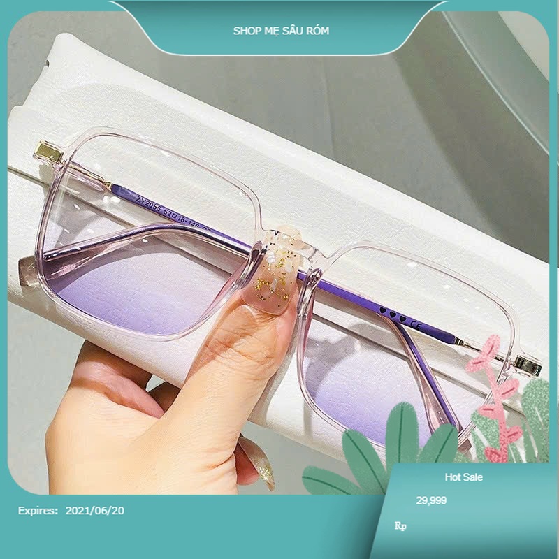 Kính Vuông Hot Ombre Má Hồng Nhiều Màu Ngọt Ngào