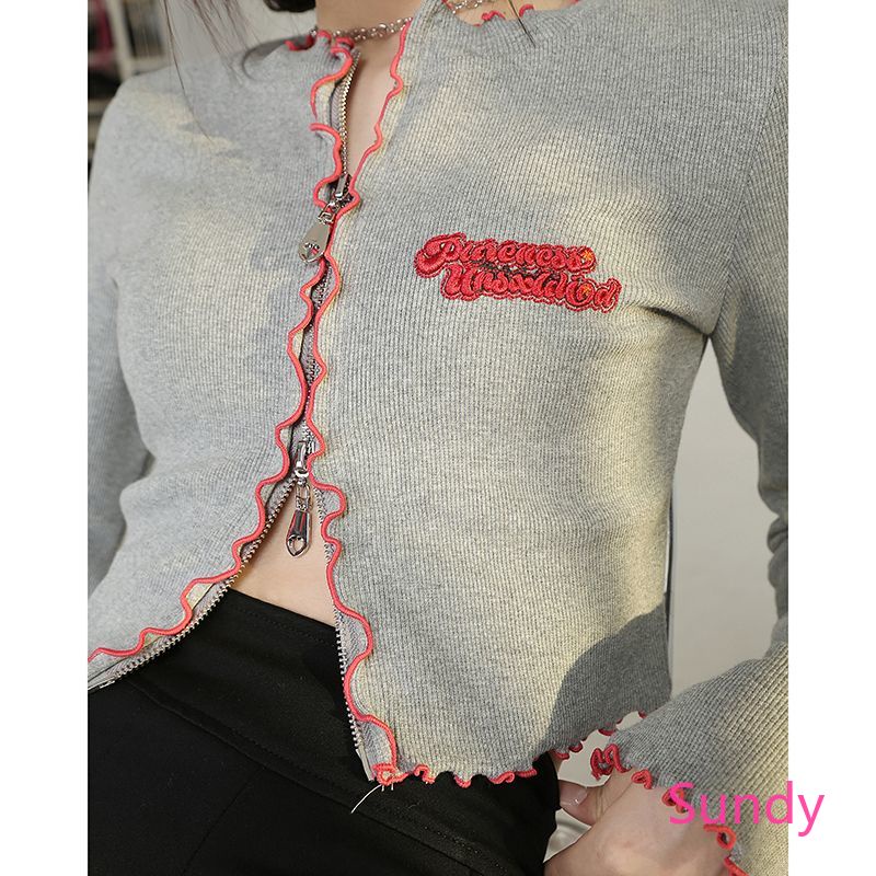 Áo Khoác Cardigan Dệt Kim Tay Dài Phong Cách Hàn Quốc Cho Nữ