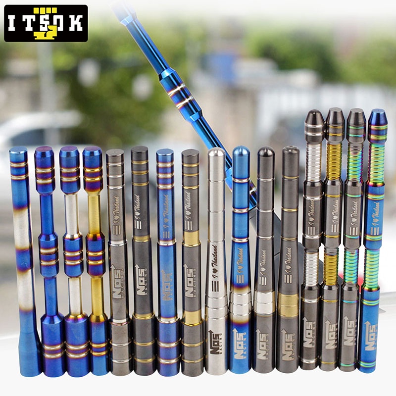 Ăng Ten Gắn Nóc Xe Hơi Bằng Thép Không Gỉ 13cm 15cm Màu Vàng / Đen / Xanh Dương