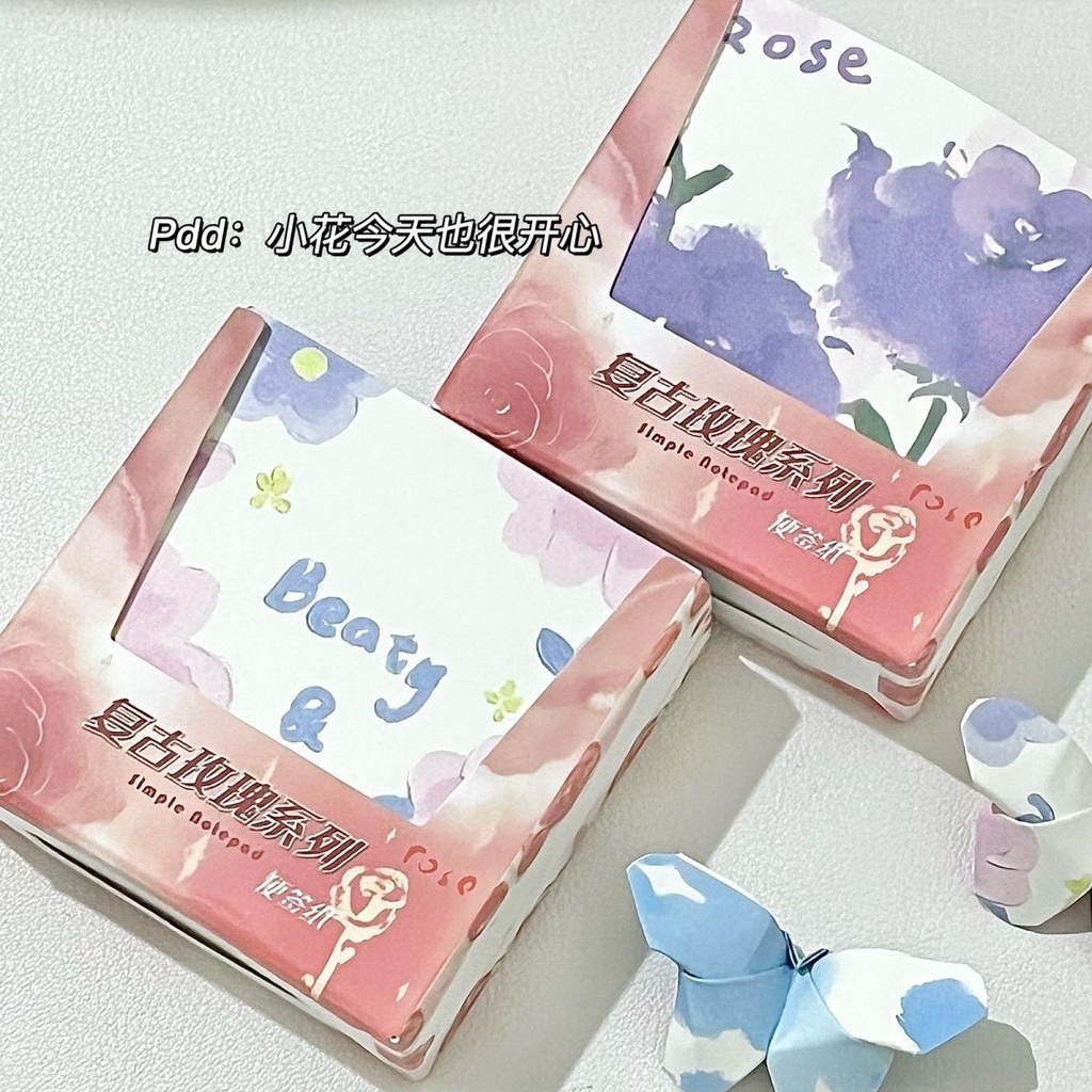 Set 200 bướm tình yêu origami tranh sơn dầu tay ghi chú giấy màu hình vuông origami dành cho trẻ em có hoa văn