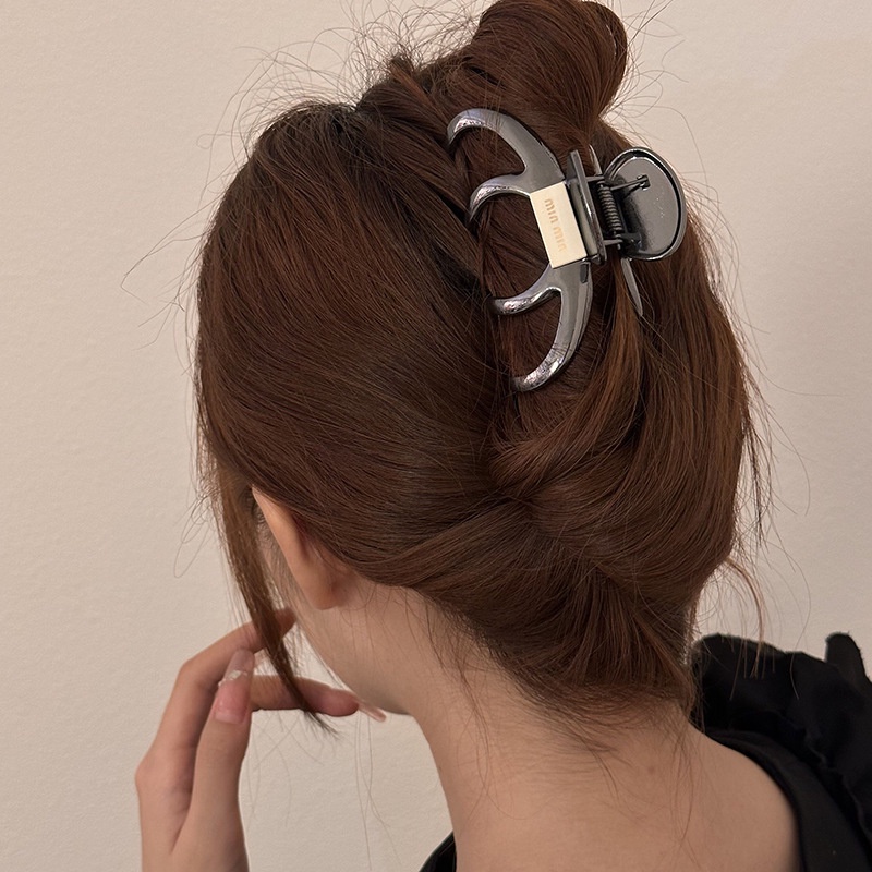 Kẹp Tóc Hình Cá Mập Bằng Kim Loại Phong Cách Retro Thời Trang Cho Nữ