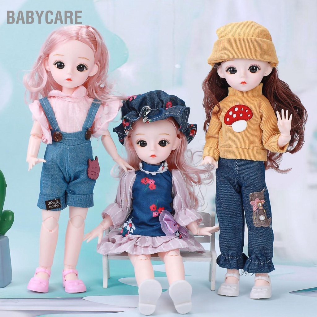 Babycare Búp bê thời trang 11 8in Đồ chơi có thể tạo dáng đáng yêu Quà tặng sinh nhật cho bé gái từ 3 tuổi trở lên