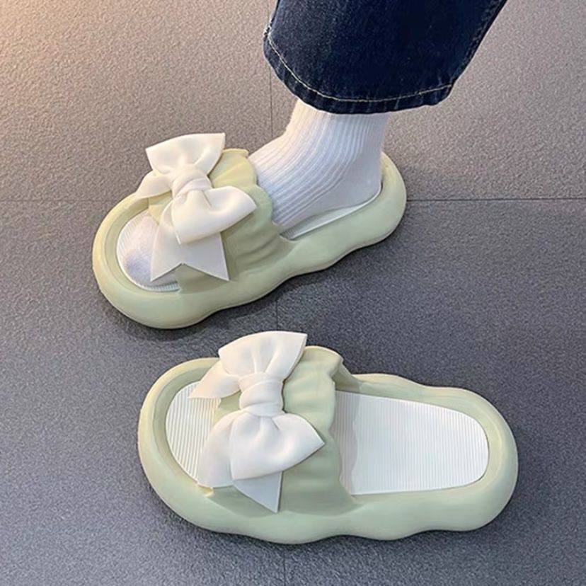 Dép Sandal Đế Dày Quai Nơ Dễ Thương Thời Trang Mùa Hè Cho Nữ
