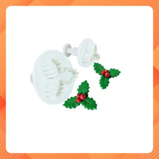 Bộ 2 khuôn nhấn cuter Lá Giáng sinh nhấn Bánh quy, cắt lá Fondant trang trí