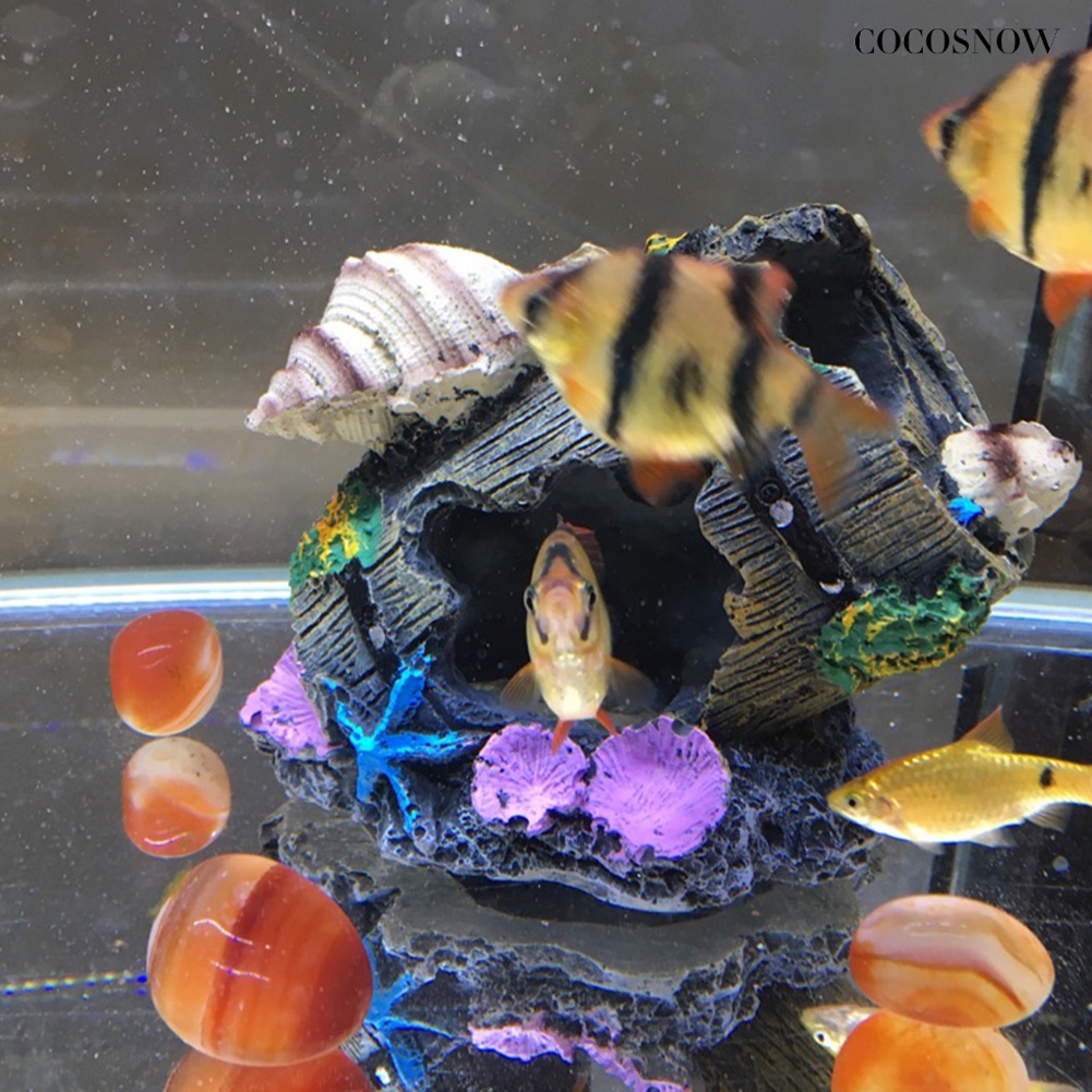 Bể cá bằng nhựa nhân tạo thùng cá bể cá nhà tôm trang trí hang động