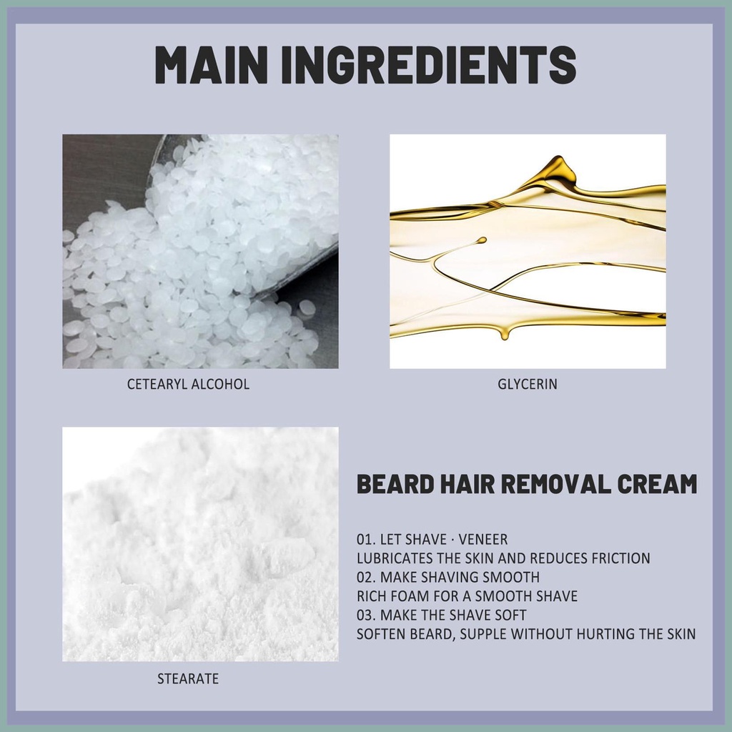 Men hair removal cream kem làm rụng lông dành cho nam giới không đau long-lasting fast-acting hair remover cream yunvn