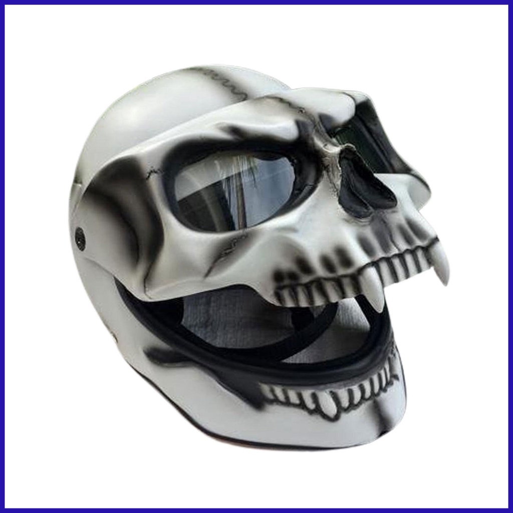 Ghost skeleton mũ bảo hiểm skull motorcycle goggles skeleton skull mũ bảo hiểm có thấu kính full face skull skeleton mũ bảo hiểm robpvn