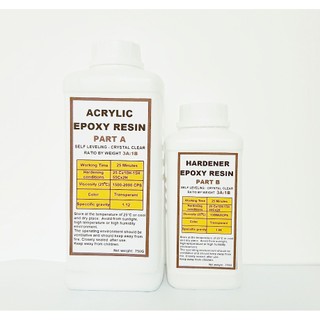 Nhựa Epoxy Resin trong suốt loại cứng cao cấp bộ 900g