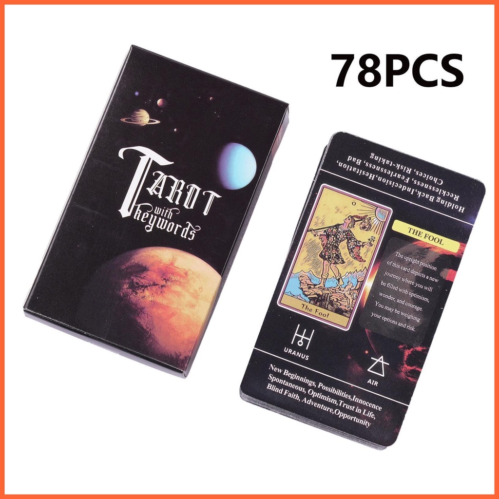 Tarot oracle cards portable tarot with heywords bộ bài oracle tâm lý cho các trò chơi bài bói toán bí ẩn chunvn