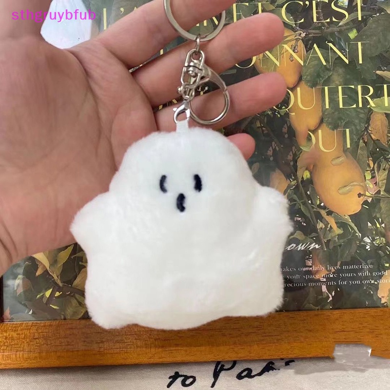 Sthb funny white ghost keychain túi đi học mặt dây chuyền búp bê dễ thương túi sang trọng treo phụ kiện búp bê sáng tạo móc khóa quà tặng trẻ em vn