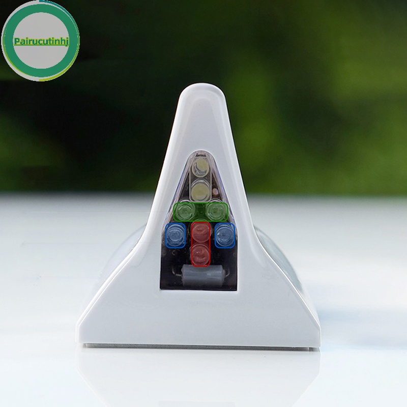 Pairhj universal led light car shark fin antenna với năng lượng mặt trời tín hiệu vô tuyến tự động trên không anten trên mái lái xe đèn cảnh báo an toàn vn