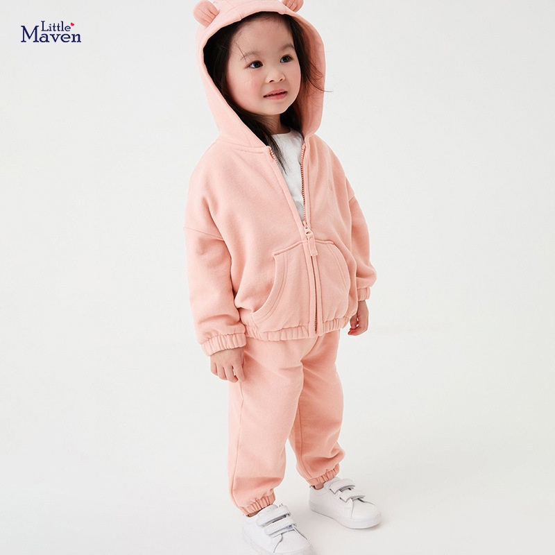 Áo Khoác Cotton Thuần Khiết Tay Dài Dễ Thương Phong Cách Âu Mỹ Cho Bé Gái