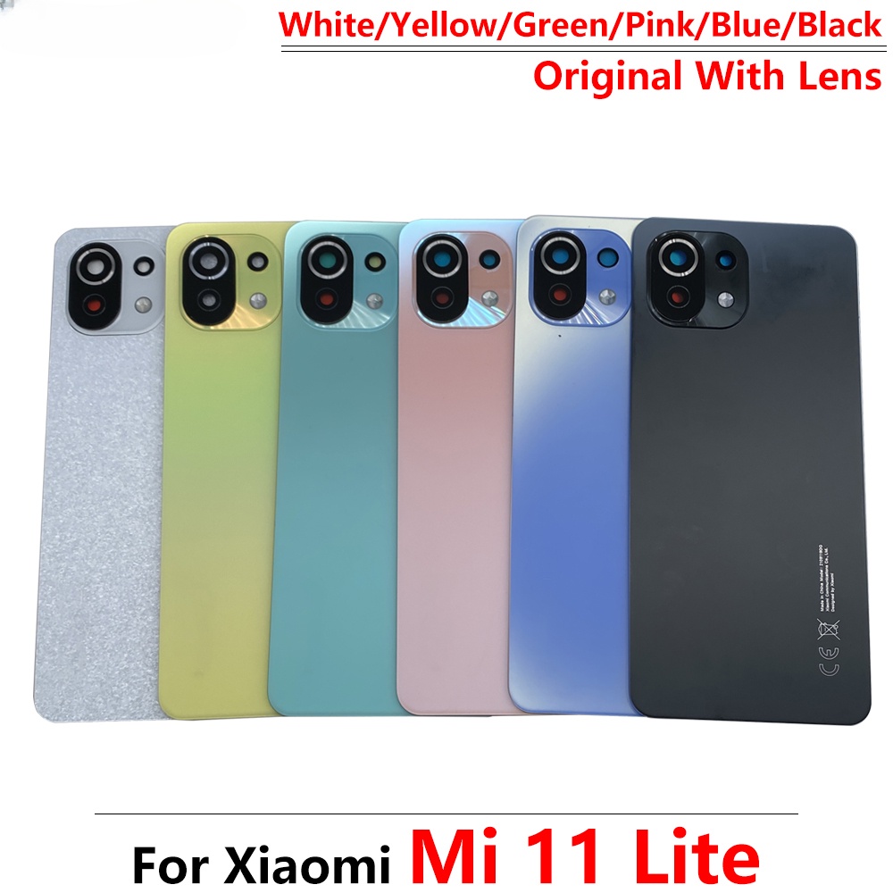 100% nguyên bản dành cho pin xiaomi mi 11 lite nắp lưng kính phía sau thay thế cửa sau miếng dán nhà ở