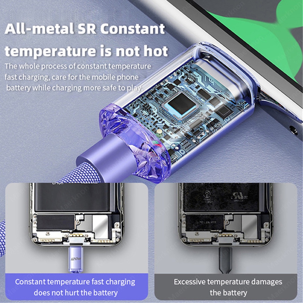 Cáp sạc siêu nhanh 120w 6a 66w cáp usb loại c dây dữ liệu usb c siêu sạc cho bộ sạc nhanh xiaomi huawei 120w