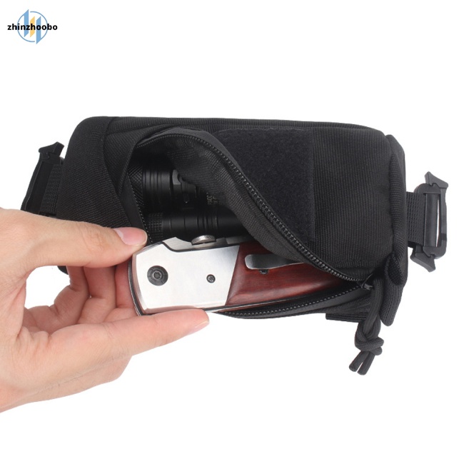 Zhin tactical molle pouch shoulder strap pack 900d oxford cloth edc tool bag hunting accessory pouch for outdoor sports