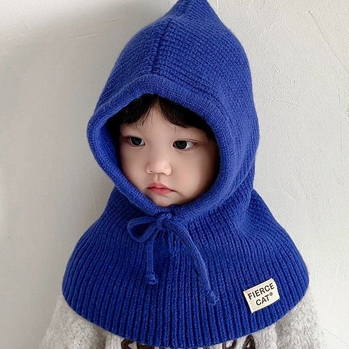 Mũ Len Kèm Khăn Choàng Một Mảnh Thời Trang Thu Đông Hàn Quốc Cho Bé Trai Và Gái