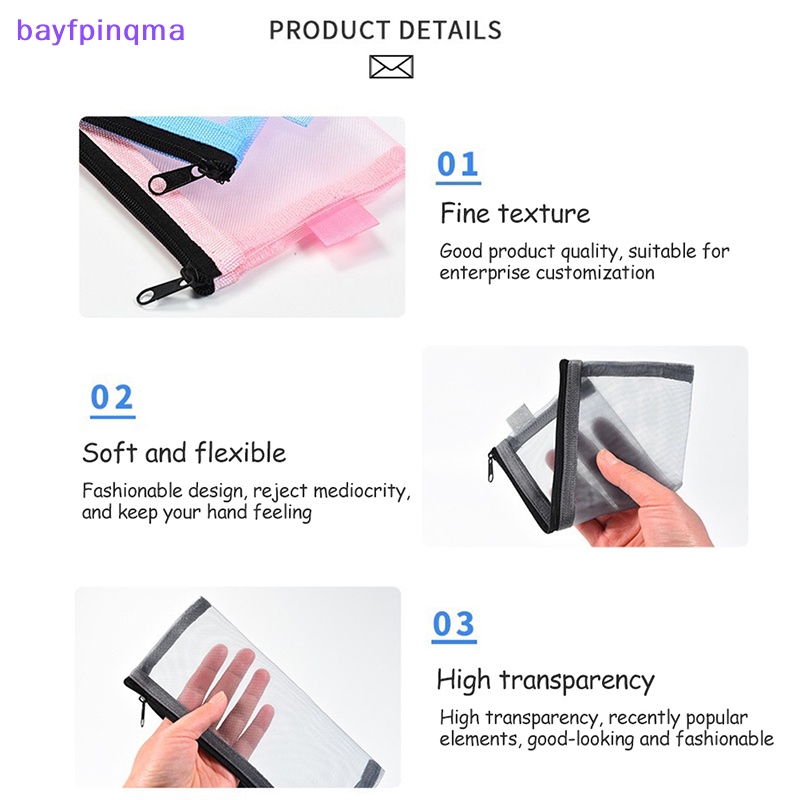 1 hộp đựng bút chì Lưới Trong Suốt túi đựng bút cho sinh viên văn phòng túi đựng bút hộp đựng hóa đơn mới