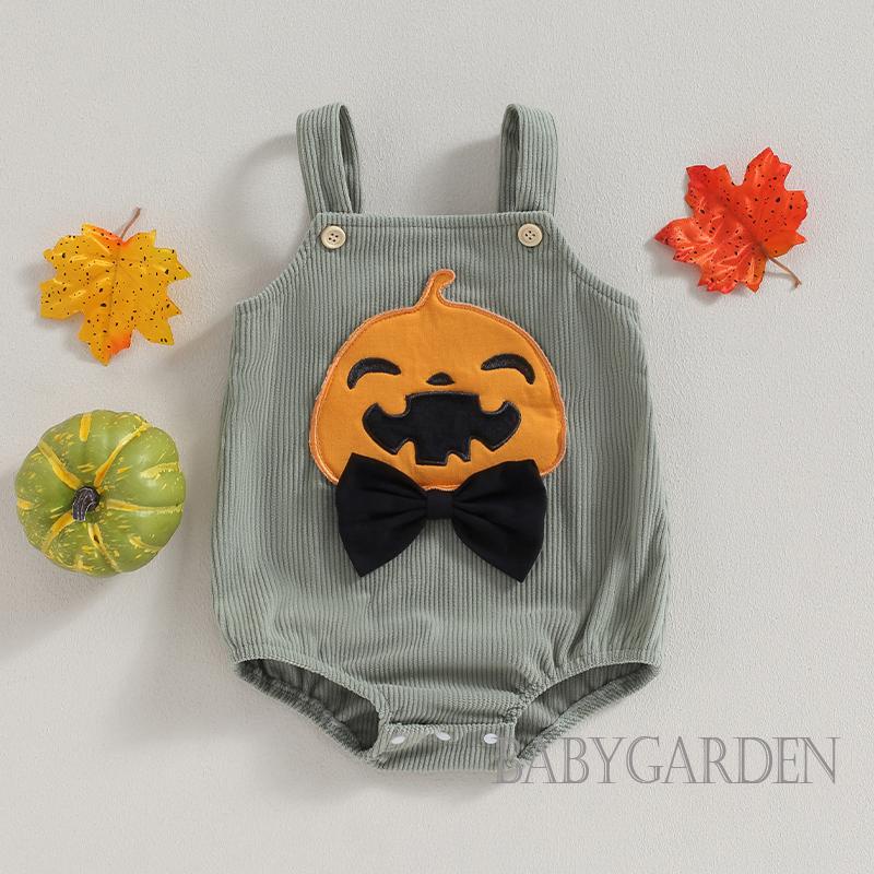 Jumpsuit Nhung SáT NáCh, HọA TiếT Bí Ngô halloween Cho Bé