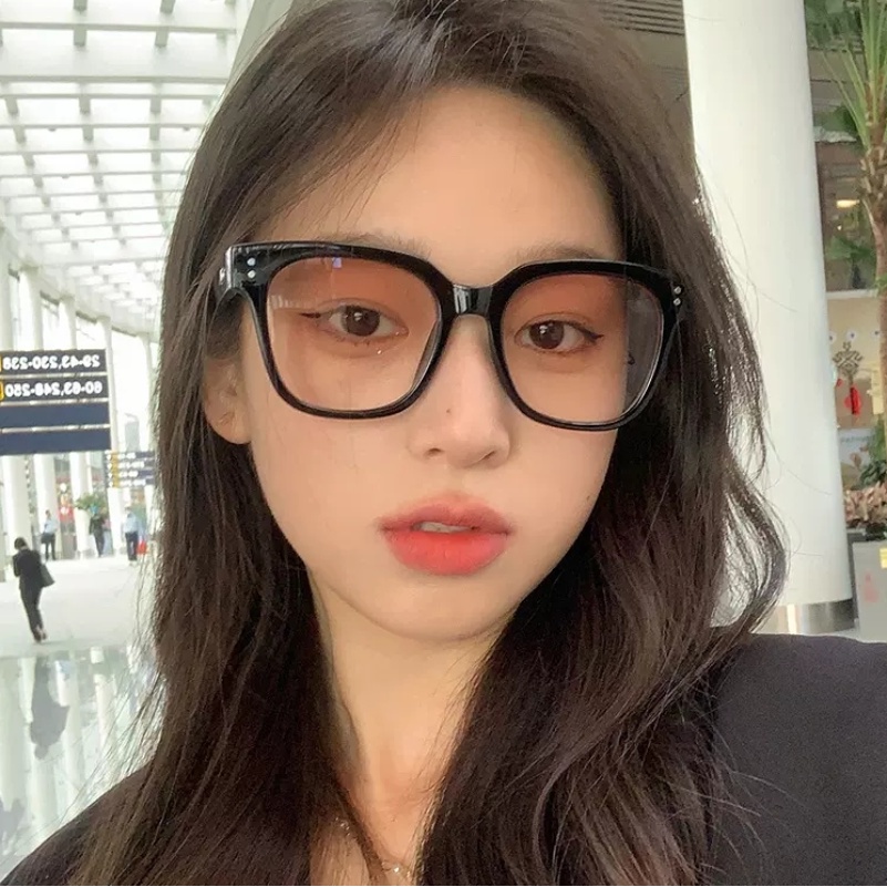 Kính Mát Gọng Vuông Chống Tia uv400 Màu Nâu gradient Thời Trang Cho Nam Và Nữ