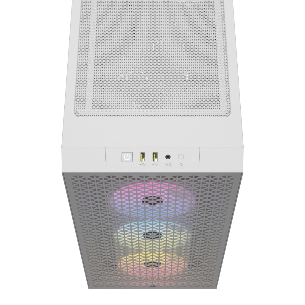 Case PC - Vỏ máy tính Corsair 3000D Tempered Glass Mid-Tower, White/CC-9011252-WW