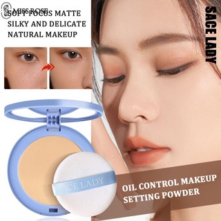 Phấn phủ nền MISS ROSE Sace Lady kiềm dầu lâu trôi mềm mịn không thấm nước dùng trang điểm tự nhiên