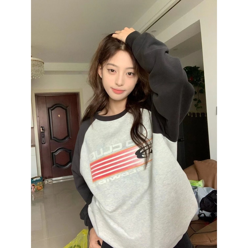 SOERVIMY Áo Khoác Nữ America Vintage Dáng Lửng Ulzzang Style áo hoodie 2023NEW Au1408
