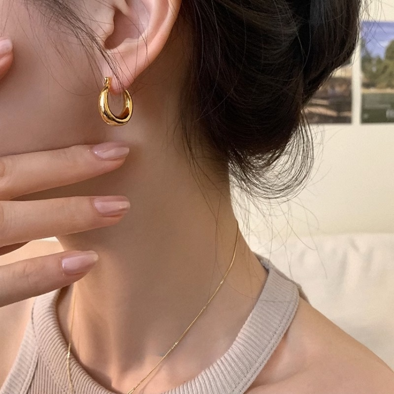 Bông tai WE FLOWER bạc 925 hình tròn cổ điển thời trang cho nữ