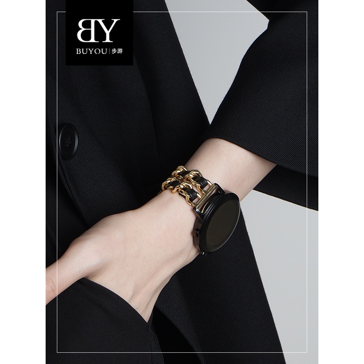 Thích hợp cho samsung galaxy watch 6 5 4 43mm 47mm 40mm 44mm dây đeo bằng da kim loại nhỏ phù hợp với active 2 3 slim and high-end le