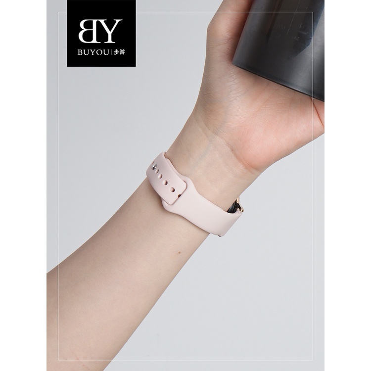 Thích hợp cho samsung galaxy watch 6 5 4 43mm 47mm 40mm 44mm dây đeo silicon khóa ngược thích hợp cho hoạt động 2 3 si thời trang và tối giản