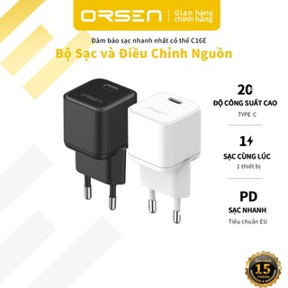 Đầu sạc nhanh olsen c16e pd bộ chuyển đổi c-type 20w, bộ chuyển đổi đầu phẳng và tròn bộ chuyển đổi sạc nhanh tiêu chuẩn mỹ và eu bộ sạc mini chính hãng 100% cho tất cả điện thoại android