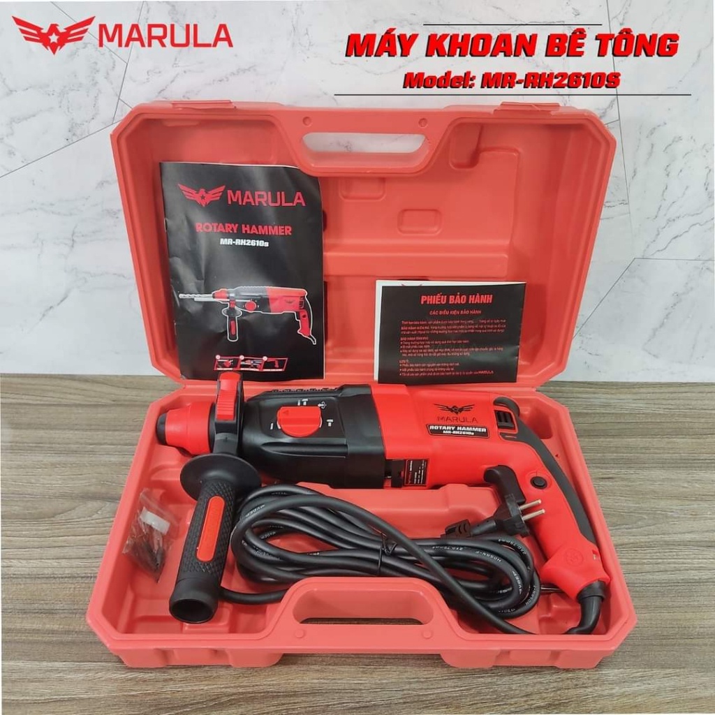 Máy khoan bê tông MARULA MR-RH2610S 3 chức năng - Khoan đục bê tông bảo hành CHÍNH HÃNG 12 THÁNG SIÊU THỊ MÁY DL