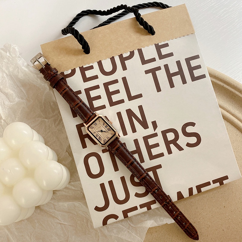 Mới Đồng Hồ Nữ Dây Da Phong Cách Vintage