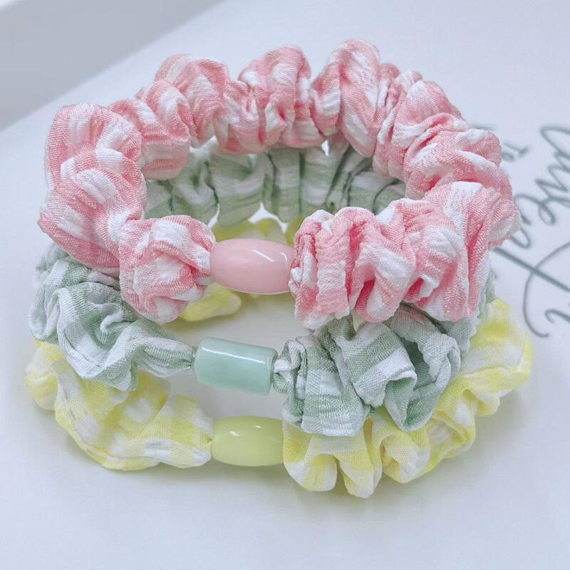Barbie hair rope for kids girl organza rubber pink headress phụ kiện tóc