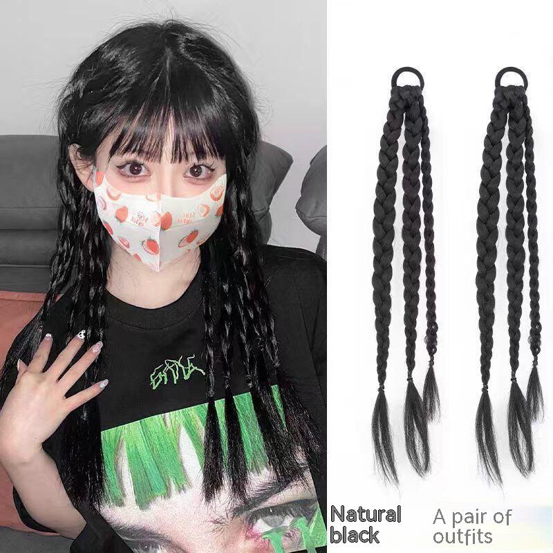 Tóc Giả Thắt Bím Đuôi Ngựa Phong Cách Trung Hoa Mới