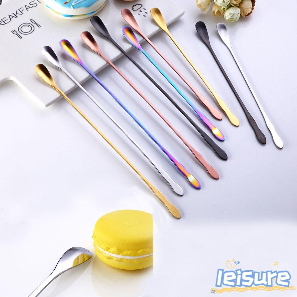 ♫Daphne♫ Muỗng Cán Dài Bằng Thép Không Gỉ Chất Lượng Cao