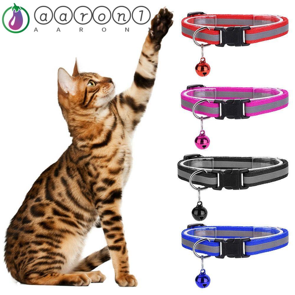 Vòng cổ nylon mềm phản quang dễ điều chỉnh cho thú cưng AARON1