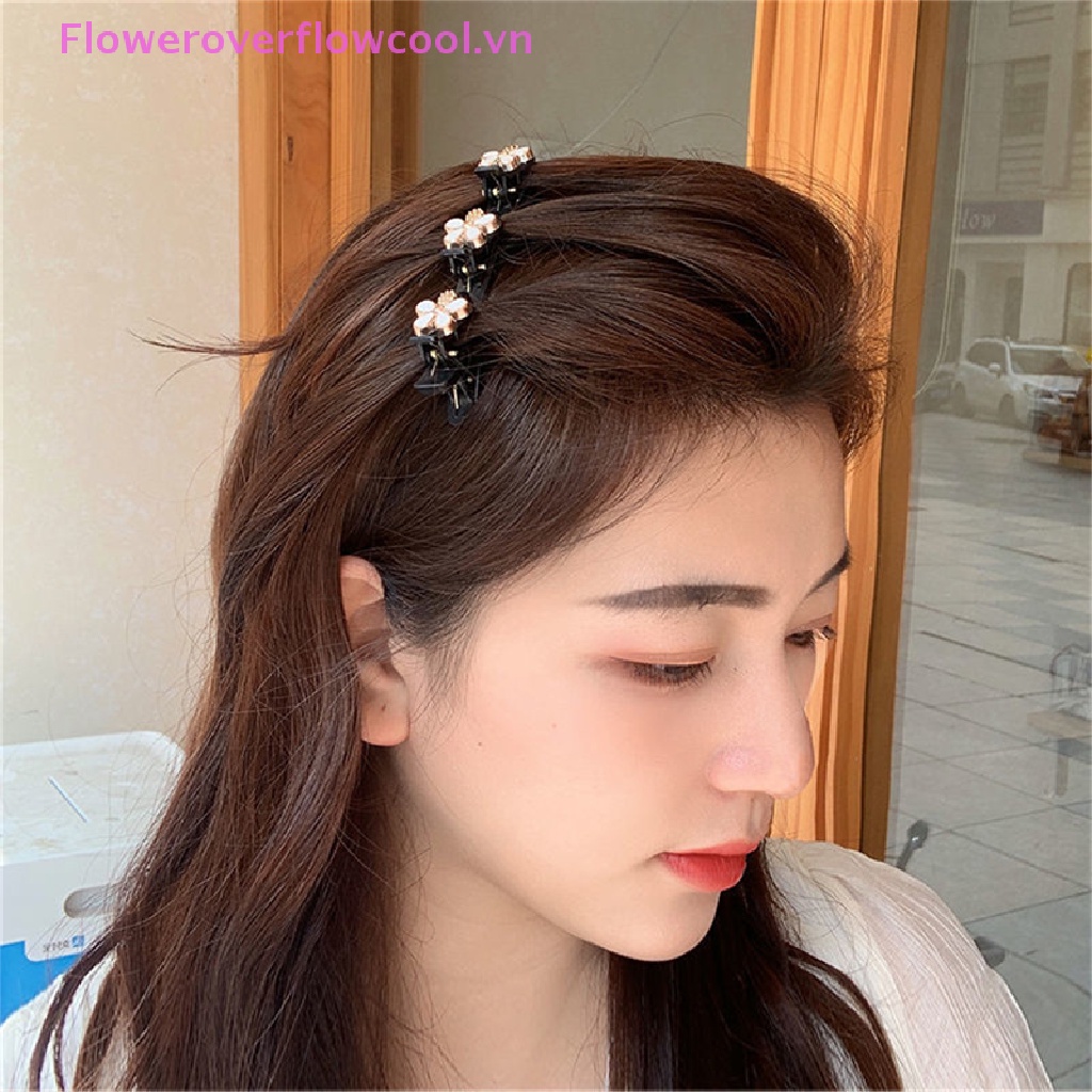 Kẹp Tóc Hình Hoa Đính Ngọc Trai Thời Trang Cho Nữ