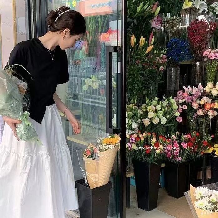 COZOK Áo Thun Tay Ngắn Màu Trơn Đa Năng Hợp Thời Trang