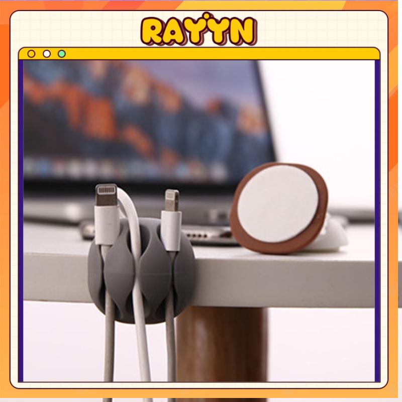 Kẹp cao su giữ dây điện đa năng / Giá kẹp dây cáp 5 lỗ sử dụng tiện lợi-RA