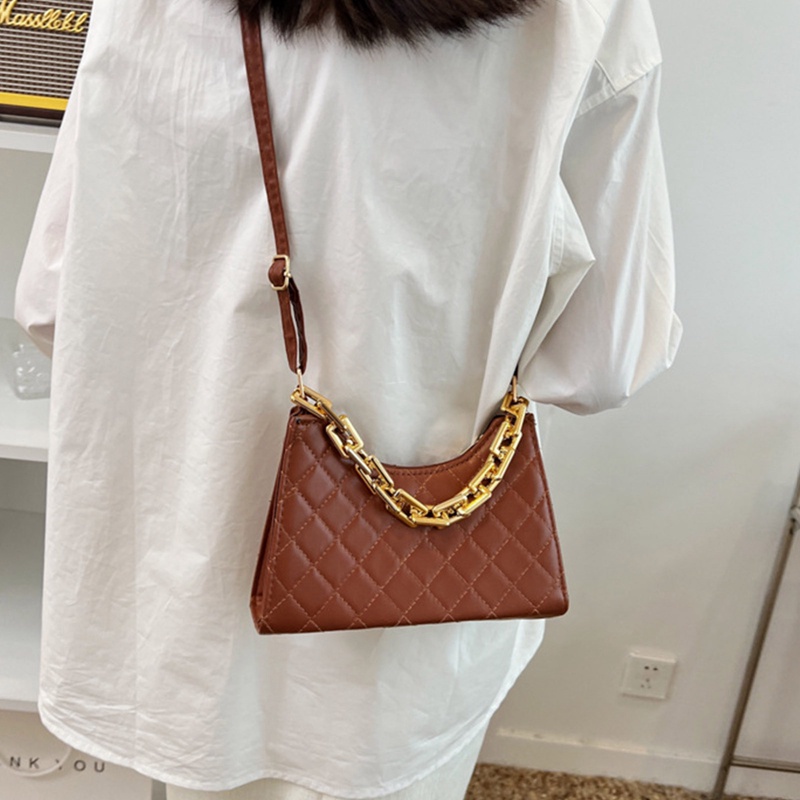 Túi Xách Da Màu Trơn Phong Cách Retro Cho Nữ