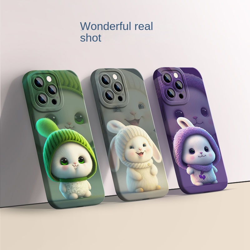 Ốp Điện Thoại Silicon Hình Thỏ Cho Iphone 11promax 8plus xsmax 14 13Promax 12 / 11 6s / xr / 7plus 15promax