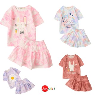 Bộ Cotton Trẻ Em Bé Gái G003 Size 3-10,(12-30kg) Bộ Bé Gái Mùa Hè,Bộ Quần Váy Chất Cotton Thoáng Mát, Thấm Hút Tốt - SK1