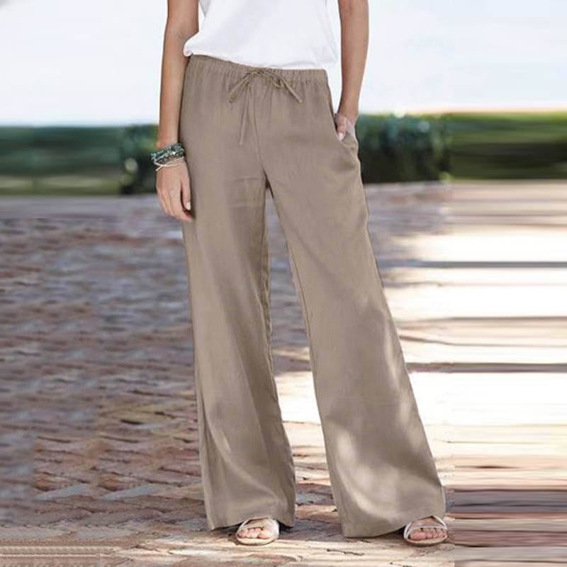 Zanzea Quần Dài Ống Đứng Có Túi Thời Trang Nữ Tính