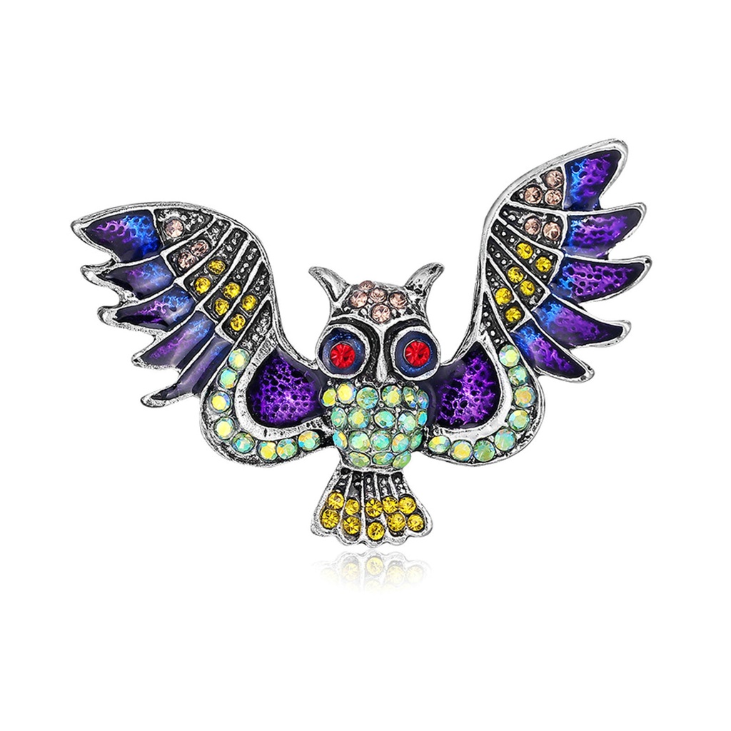 Ghim Cài Áo Hình Cú Mèo Đính Đá Thời Trang