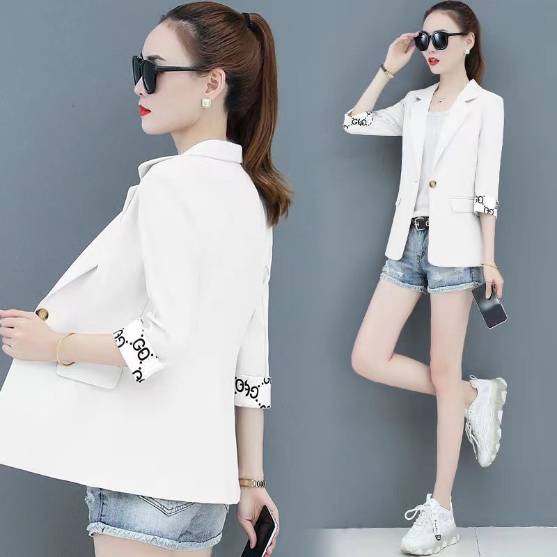 Áo Khoác Vest Dáng Ngắn Mỏng Màu Trắng Thời Trang Xuân Hè 2023 Mới