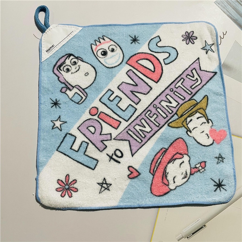 Khăn Lau Tay Hình Vuông Bằng Cotton In Họa Tiết Hoạt Hình Snoopy Kèm Dây Đeo Tiện Dụng Cho Bé